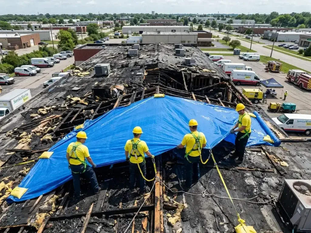 24/7 emergency disaster restoration crew at work in Will County, IL