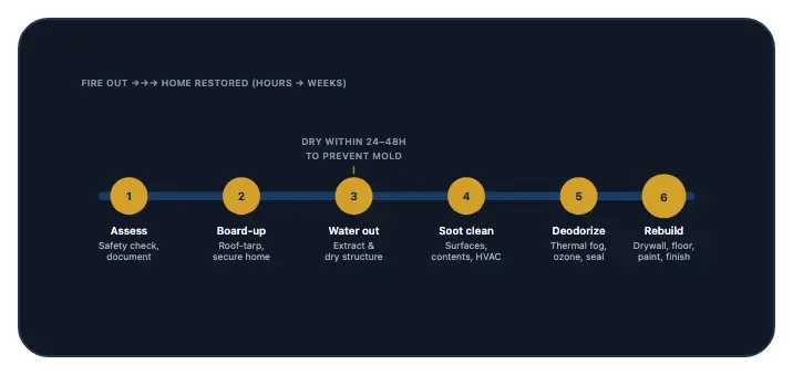 Fire & Smoke Damage Restoration: The Step-by-Step Process (and What It Costs) — data chart